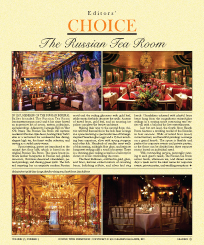 Editors Choice - The Russian Tea Room